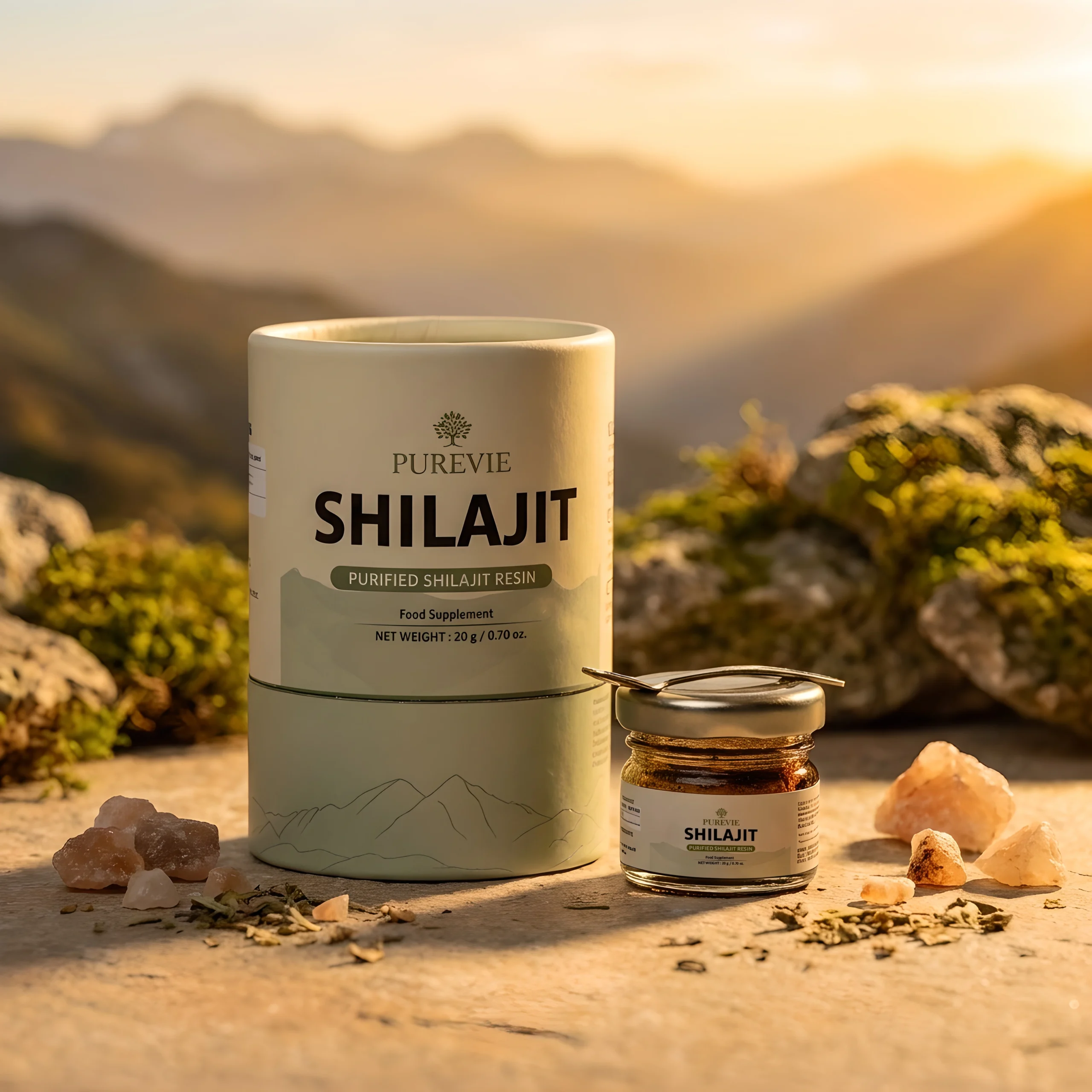 Purevie Purified Shilajit Resin 20g jar
